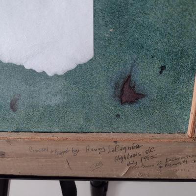 Hand Painted Porcelain Metal Door Insert Art from Highlands, NC Choice H