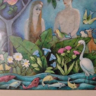 Hand Painted Porcelain Metal Door Insert Art from Highlands, NC Choice H