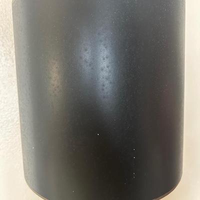 Figural Town Crier Table Lamp with Decorative Black Shade