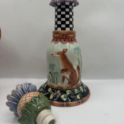 Fitz and Floyd Fox and Hare Decanter and Pitcher