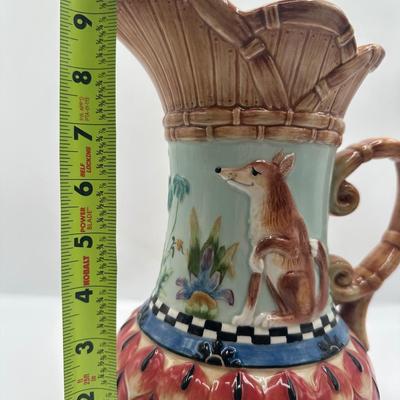 Fitz and Floyd Fox and Hare Decanter and Pitcher