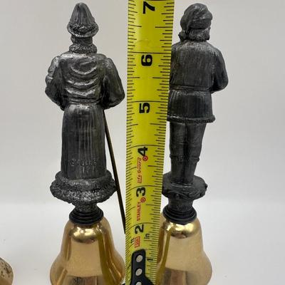 Set of Three Michael Ricker Figural Christmas Handbells