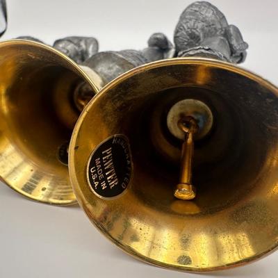 Set of Three Michael Ricker Figural Christmas Handbells