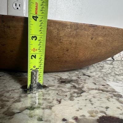 Pair of Large Oval Wooden Dough Bowls