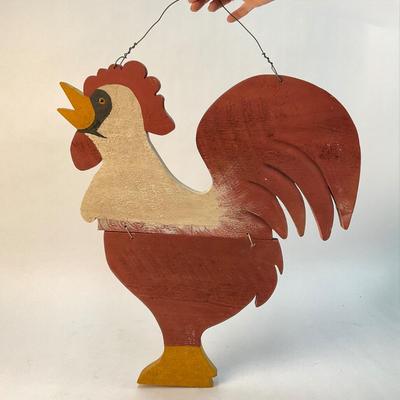 265 Handmade Wooden Rooster Hanging Wall Art