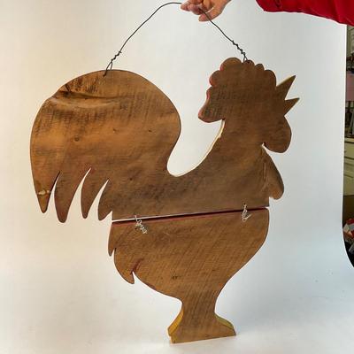 265 Handmade Wooden Rooster Hanging Wall Art