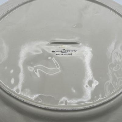 Fitz and Floyd Hand-Painted Woodland Platters with Fox & Rabbit