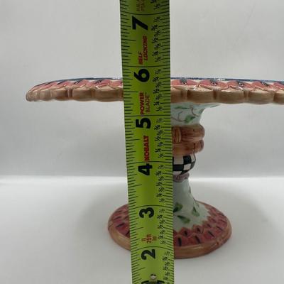 Fitz and Floyd Hand-Painted Woodland Platters with Fox & Rabbit