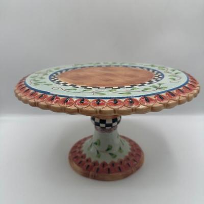 Fitz and Floyd Hand-Painted Woodland Platters with Fox & Rabbit