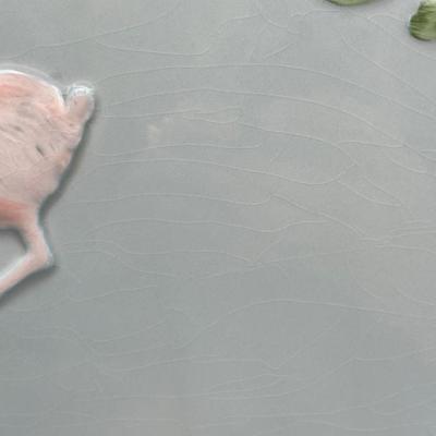 Fitz and Floyd Hand-Painted Woodland Platters with Fox & Rabbit