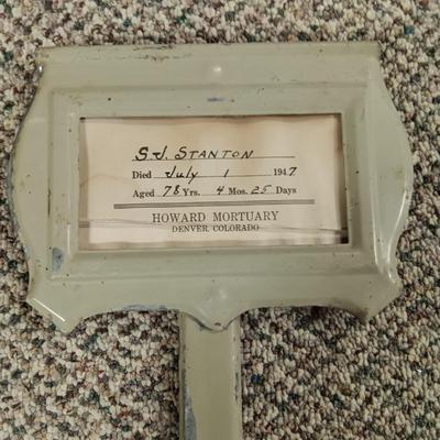 ANTIQUE GRAVE MARKER AND A MEMBER OF THE WOMAN'S CHRISTIAN TEMPERANCE UNION