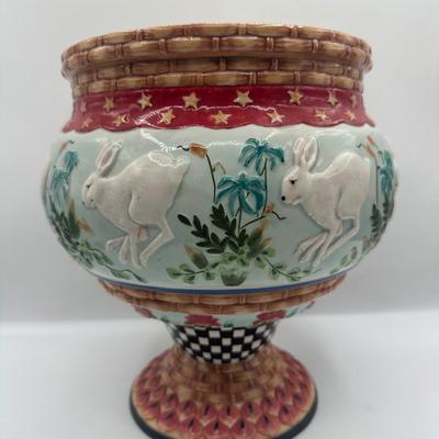 Fitz and Floyd Classics – Herrick Collection “Fox and Hare” Pedestal Bowl / Compote