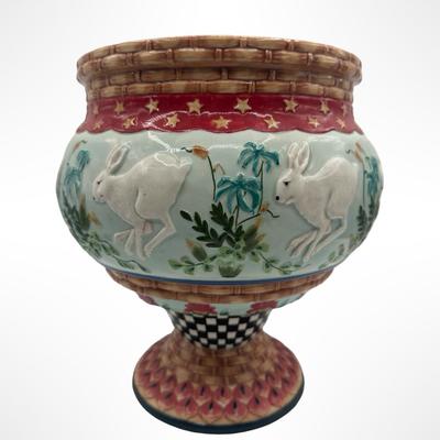 Fitz and Floyd Classics – Herrick Collection “Fox and Hare” Pedestal Bowl / Compote