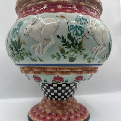 Fitz and Floyd Classics – Herrick Collection “Fox and Hare” Pedestal Bowl / Compote