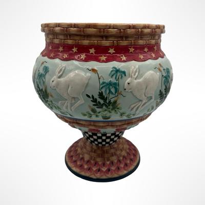 Fitz and Floyd Classics – Herrick Collection “Fox and Hare” Pedestal Bowl / Compote