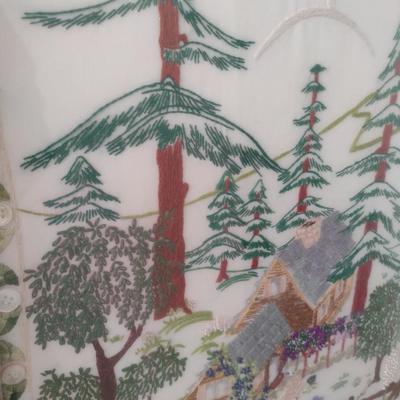 Framed Under Glass Needlework and Sewing Notions Fabric Art Choice J