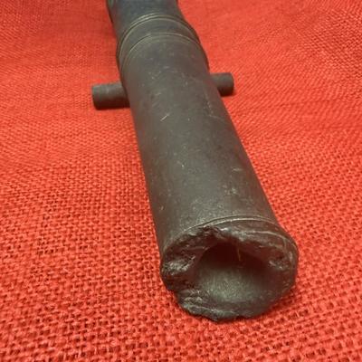 Sale Photo Thumbnail #129: The large one is 13.5 inches long
It  has a VEIC stamp, Penang coin from the late 1700s.
The bore hole is 20 mm, it is 62 mm at the widest external point on the barrel.