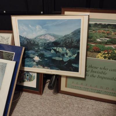 Assortment of Framed and Unframed Art Larger Wall Decor (See all Pictures) Choice N