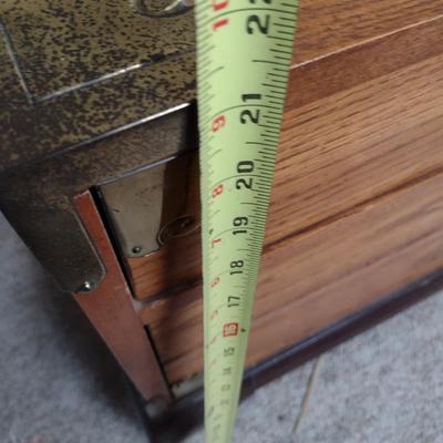 Vintage Bassett Chinoiserie Three Drawer Chest with Brass Accents