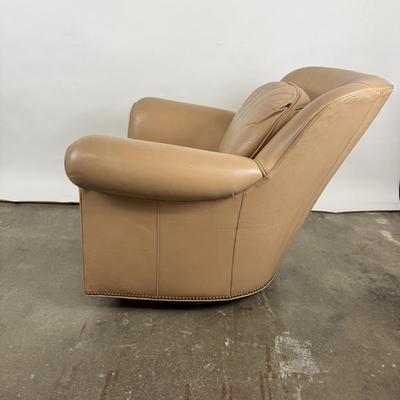 591 Hancock & Moore Leather Rocking Swivel Chair