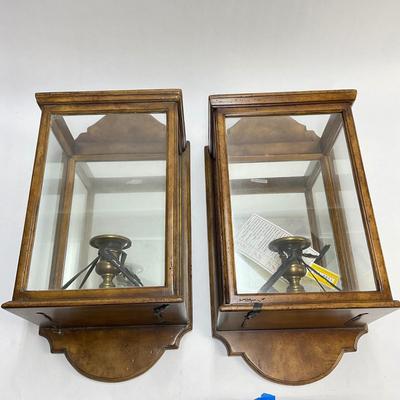 276 Pair of Cherry ‘’Theodore & Alexander" Candlestick Wall Sconces