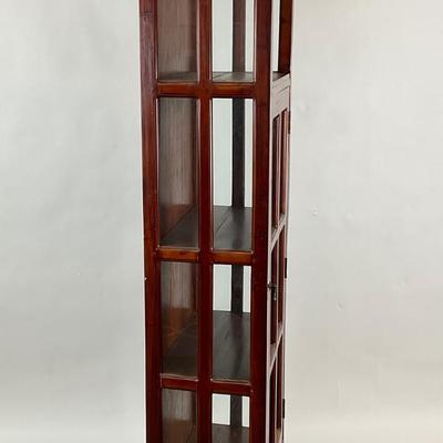 281 Cherry Wood display Cabinet with glass doors