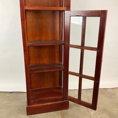 281 Cherry Wood display Cabinet with glass doors