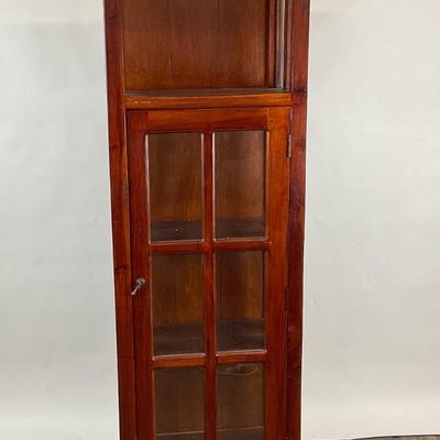 281 Cherry Wood display Cabinet with glass doors