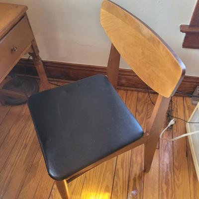 Sale Photo Thumbnail #418: Measures 48" 30.5" high and 19" deep, great shape, look at inside the drawers.
Chair is in fine shape as well