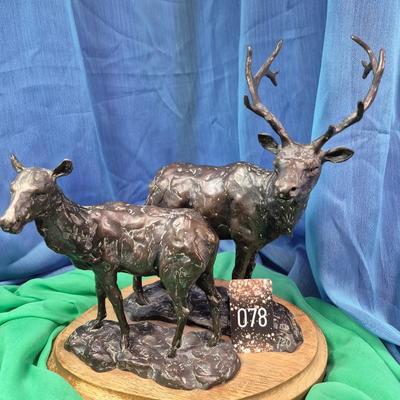 Sale Photo Thumbnail #138: Bronze sculpture , 1979   on wooden base