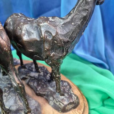 Sale Photo Thumbnail #139: Bronze sculpture , 1979   on wooden base