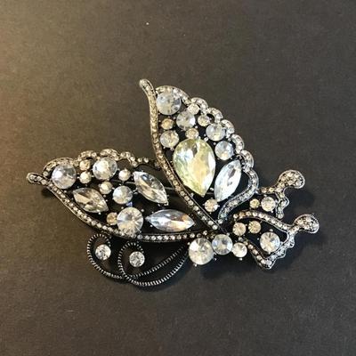 Sale Photo Thumbnail #94: Fashion butterfly rhinestone brooch 
Please see attached photos