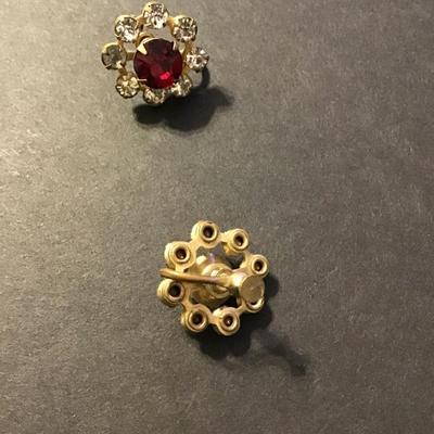 Sale Photo Thumbnail #254: Beautiful Vintage Rhinestone Earrings Please see attached photos