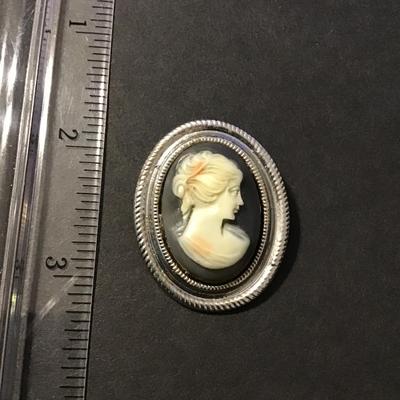 Sale Photo Thumbnail #256: Vintage Cameo Fashion Brooch Please see attached photos