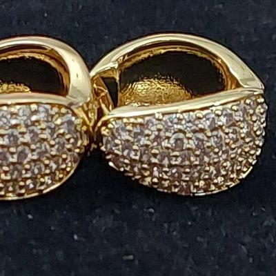 Sparkling Cubic Zirconia Hoop Earrings for Women Luxury Trendy Jewelry
