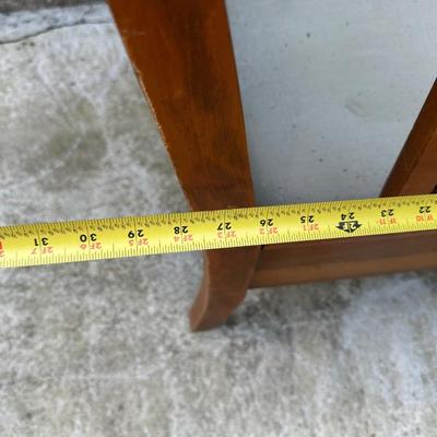 Vintage Wood & Cane Armchair w/ Mustard Velvet Cushion