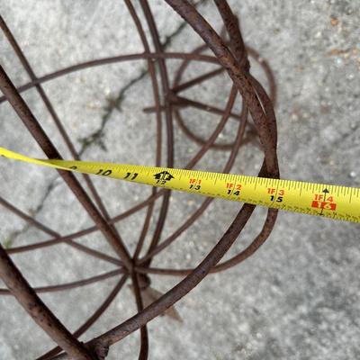 Vintage Wrought Iron Armillary Sphere Garden Sculpture / Sundial Style