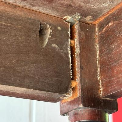 Antique Drop-Leaf Dining Table w/ Barley Twist Legs