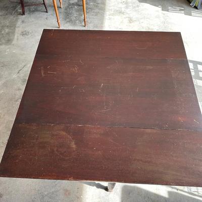 Antique Drop-Leaf Dining Table w/ Barley Twist Legs