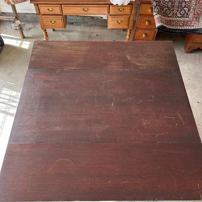 Antique Drop-Leaf Dining Table w/ Barley Twist Legs