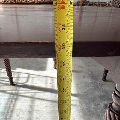 Antique Drop-Leaf Dining Table w/ Barley Twist Legs
