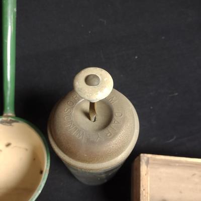 BUTTER MOLD AND OTHER VINTAGE KITCHEN ITEMS