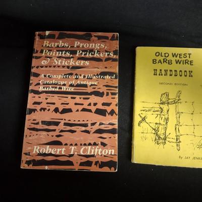 2 BOOKS ON ANTIQUE BARBED WIRE