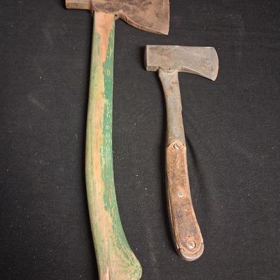 2 VINTAGE HATCHETS