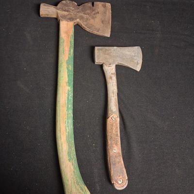 2 VINTAGE HATCHETS