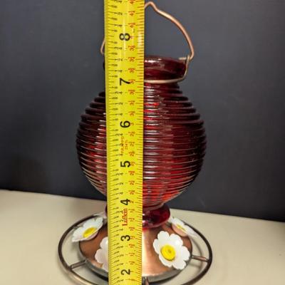 Glass Hummingbird Feeder