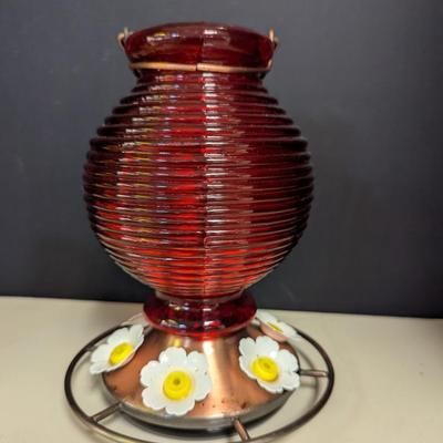 Glass Hummingbird Feeder