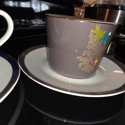 Pair of Sara Miller Cup and Saucer sets