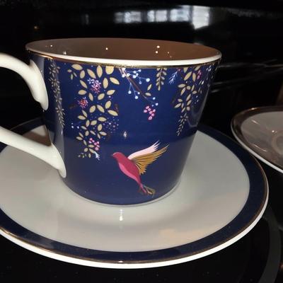 Pair of Sara Miller Cup and Saucer sets