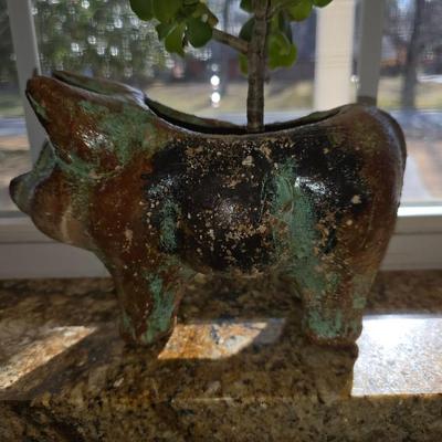 Stone Pig Planter